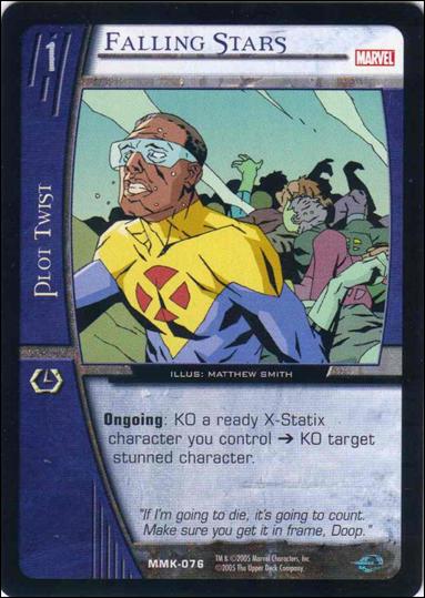Marvel Knights: VS System (Base Set) card MMK-076 Falling Stars