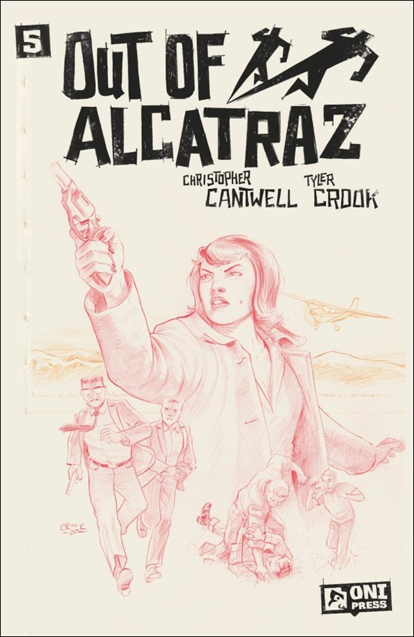 Out of Alcatraz issue 5-C Tyler Crook Sketchbook 1:10 Cover
