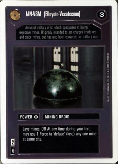 Star Wars: Premiere Unlimited (Base Set) card 18 LIN-V8M [Elleyein-Veeateemm]