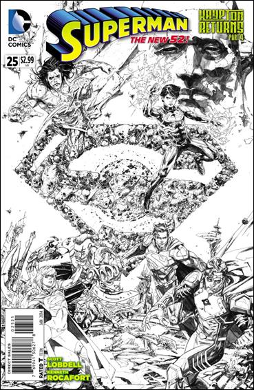 Superman (2011) issue 25-B 1:25 Black and White Cover