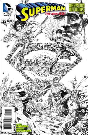 Superman (2011) issue 25-B 1:25 Black and White Cover