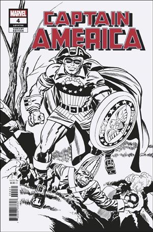 Captain America (2018) issue 4-E Jack Kirby Remastered B&W 1:100 Cover