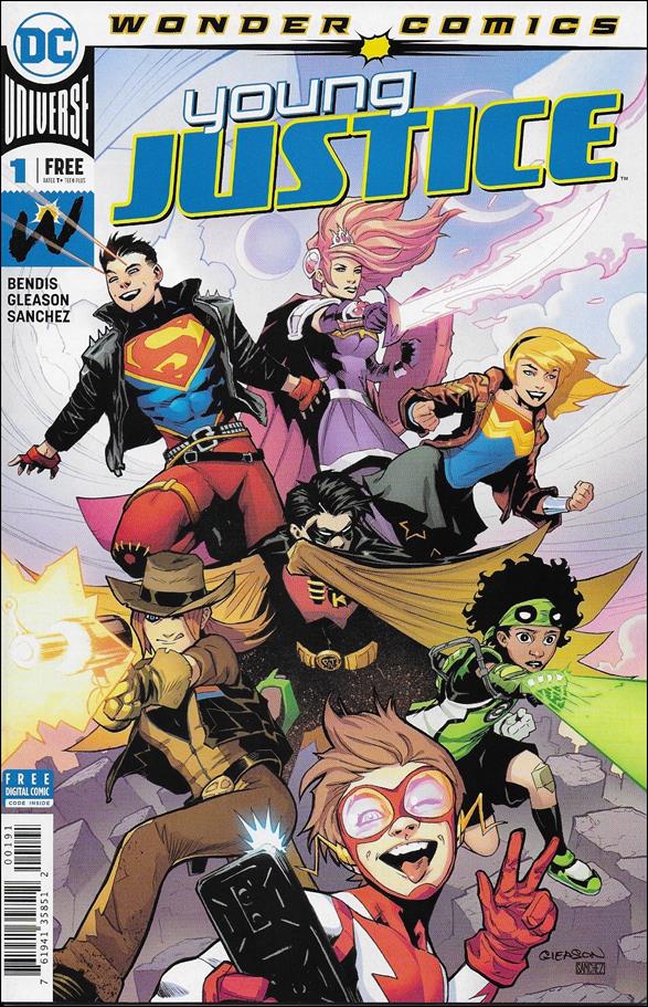 Young Justice (2019) issue 1-J Patrick Gleason Blue Logo Cover