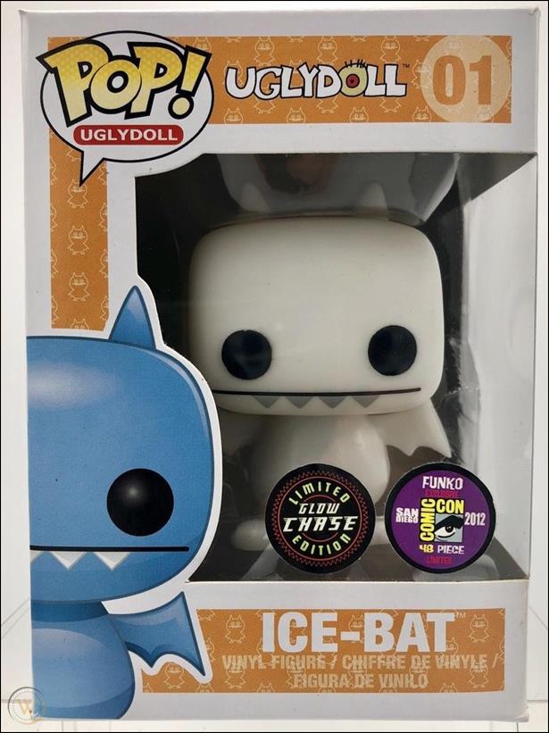 Pop! Uglydoll figure 1-D Ice-Bat (White GITD 2012 SDCC)