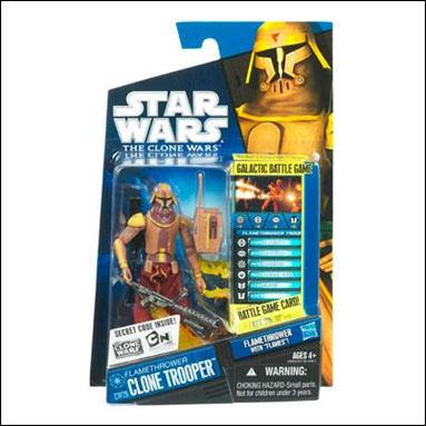 Star Wars: The Clone Wars Collection 3 3/4" Figures (2010) figure CW26 Flamethrower Clone Trooper