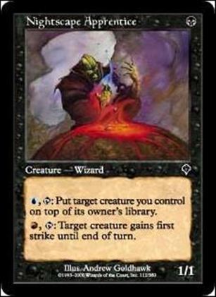 Magic the Gathering: Invasion (Base Set) card 112 Nightscape Apprentice