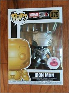POP! Marvel figure 375-B Iron Man (Metallic Silver Platnium)