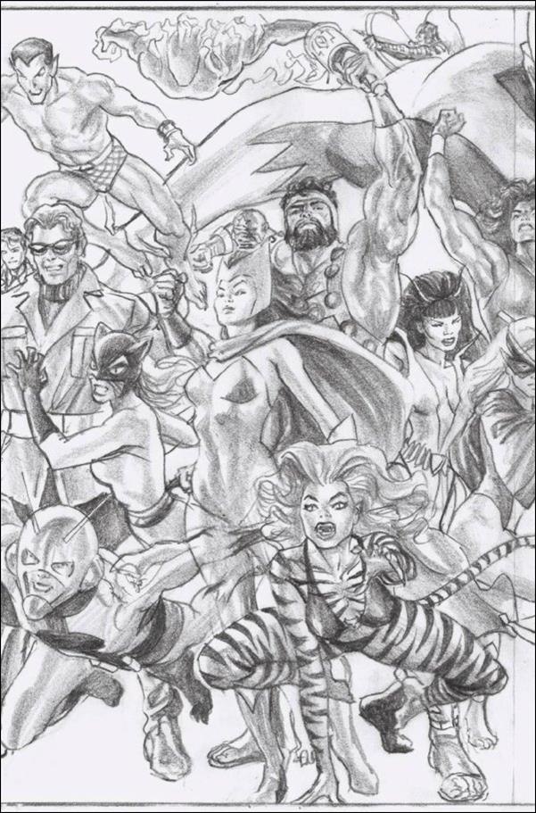 Uncanny Avengers (2023) issue 1-G Alex Ross Avengers Connecting Sketch Virgin Cover