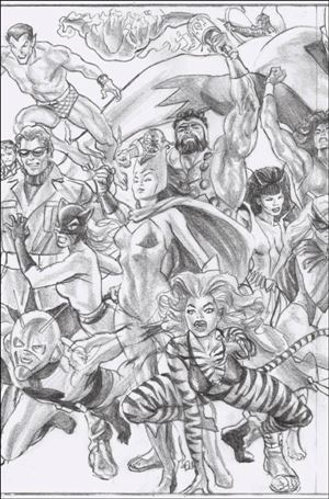 Uncanny Avengers (2023) issue 1-G Alex Ross Avengers Connecting Sketch Virgin Cover