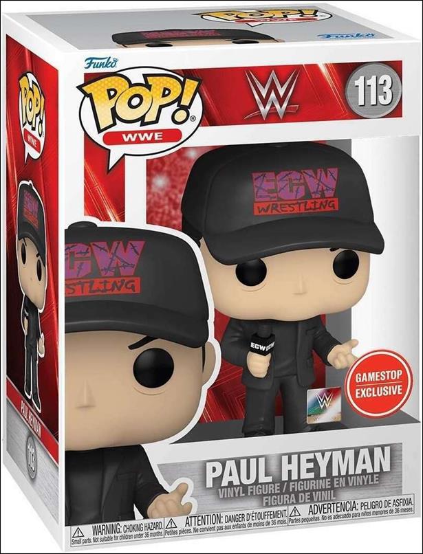 POP! WWE figure 113 Paul Heyman GameStop Exclusive