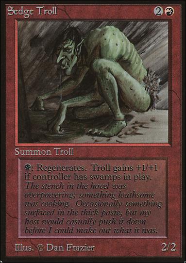 Magic the Gathering: Limited Edition Beta (Base Set) card 173 Sedge Troll