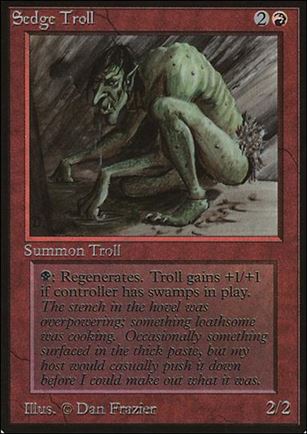 Magic the Gathering: Limited Edition Beta (Base Set) card 173 Sedge Troll