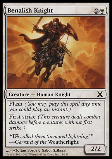Magic the Gathering: 10th Edition (Base Set) card 11 Benalish Knight