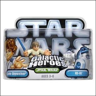 Star Wars: Galactic Heroes figure 3 Luke Skywalker and R2-D2