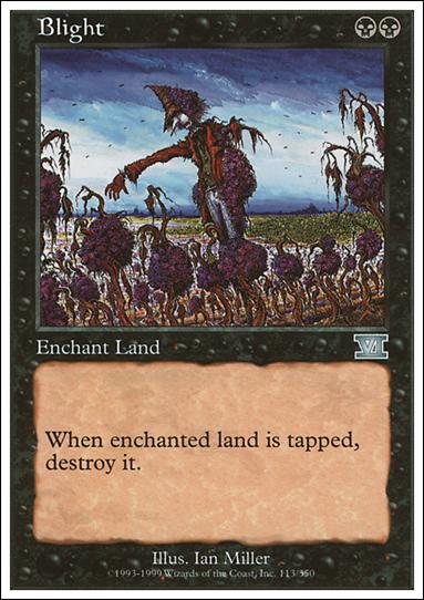 Magic the Gathering: 6th Edition (Base Set) card 113 Blight