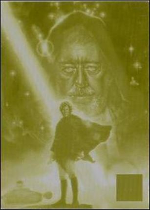 Star Wars Galaxy: Series 4 (Base Card Printing Plate Subset) card 79 Two Forces of Good - 1/1 Yellow