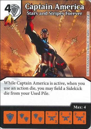 Marvel Dice Masters Avengers Infinity Campaign Box  card 14 Captain America: Stars and Stripes Forever
