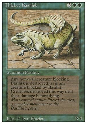 Magic the Gathering: Revised (Base Set) card 218 Thicket Basilisk