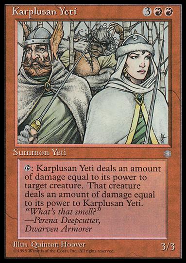 Magic the Gathering: Ice Age (Base Set) card 197 Karplusan Yeti