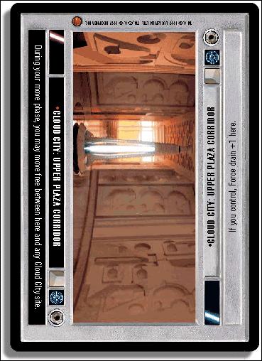 Star Wars: Cloud City Limited (Base Set) card 83 Cloud City: Upper Plaza Corridor