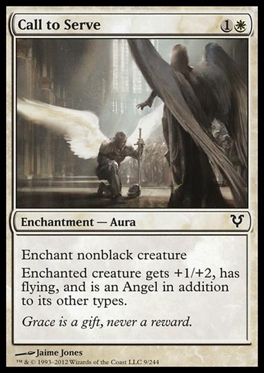 Magic the Gathering: Avacyn Restored (Base Set) card 9 Call to Serve