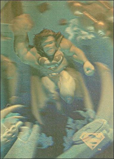 Superman Holo Series (Gold Hologram Parallel Base Set) card 11 Swift Justice! 