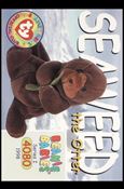 Beanie Babies Series 1 (Base Set) card 116 Seaweed the Otter