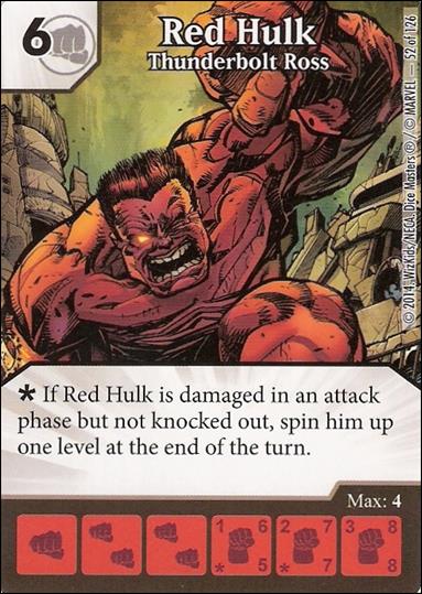 Marvel Dice Masters Uncanny X-Men  card 52 Red Hulk: Thunderbolt Ross