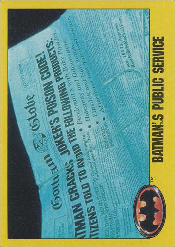 Batman: Series 2 (Base Set) card 226 Batman's Public Service