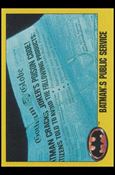 Batman: Series 2 (Base Set) card 226 Batman's Public Service