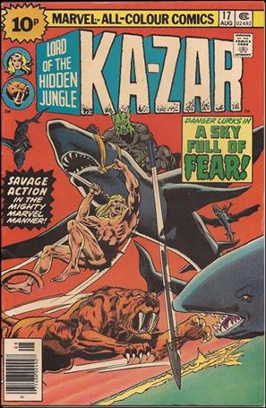 Ka-Zar (1974) issue 17-B UK Price Cover
