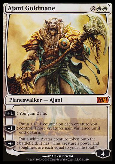 Magic the Gathering: 2011 Core Set (Base Set) card 1 Ajani Goldmane