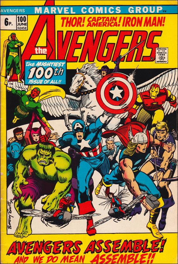 Avengers (1963) issue 100-B UK Price Cover