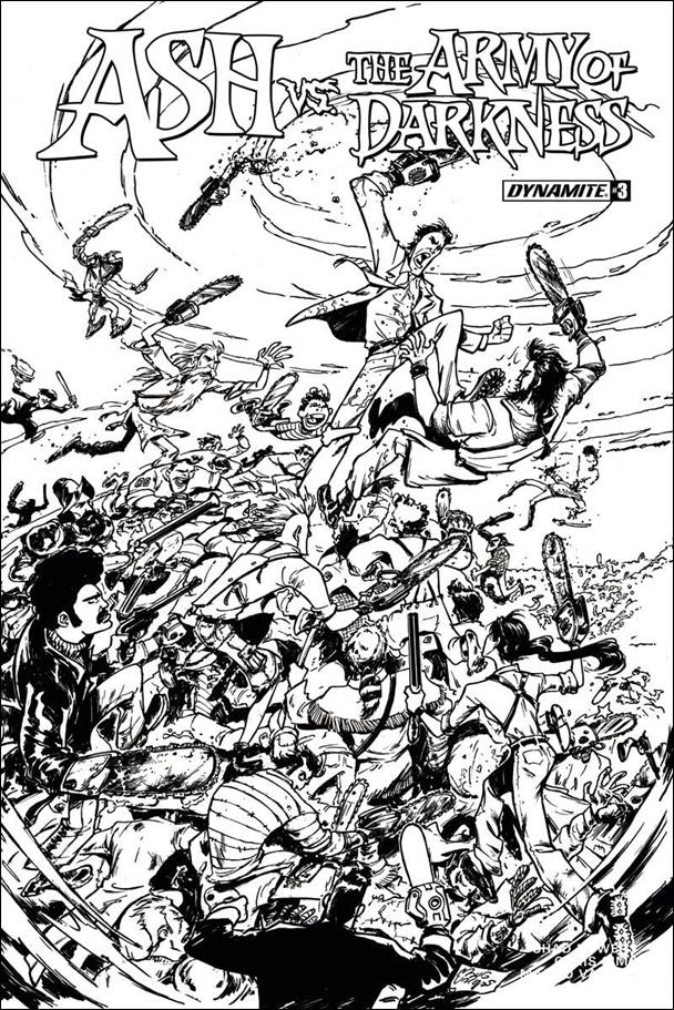 Ash vs. the Army of Darkness issue 3-D Mauro Vargas 1:10 Black and White Cover