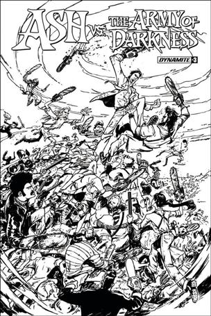 Ash vs. the Army of Darkness issue 3-D Mauro Vargas 1:10 Black and White Cover