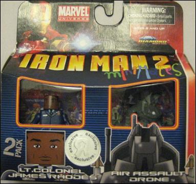 Marvel Minimates (Exclusives) figure 58 Lt. Colonel James Rhodes and Air Assault Drone 