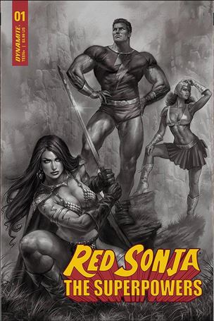 Red Sonja: The Superpowers issue 1-L Lucio Parrillo 1:15 Black & White Cover