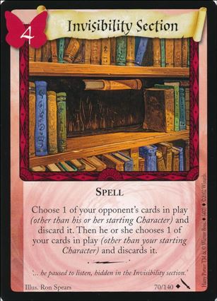Harry Potter: Chamber of Secrets (Base Set) card 70 Invisibility Section