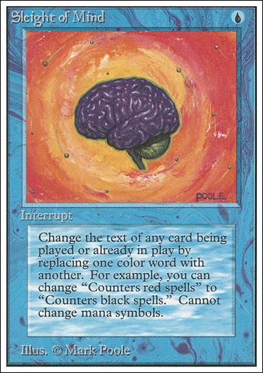 Magic the Gathering: Unlimited (Base Set) card 79 Sleight of Mind