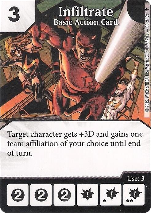 Marvel Dice Masters Age of Ultron  card 30 Infiltrate: Basic Action Card