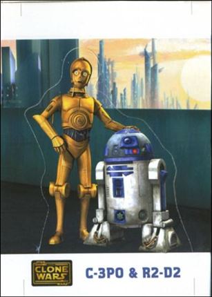Star Wars: The Clone Wars Trading Card Stickers (Die-Cut Pop-Ups Subset) card 7 C-3PO & R2-D2