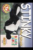 Beanie Babies Series 1 (Base Set) card 129 Stinky the Skunk