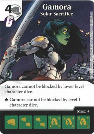 Marvel Dice Masters Avengers Infinity Campaign Box  card 23 Gamora: Solar Sacrifice