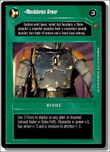 Star Wars: Cloud City Limited (Base Set) card 19 Mandalorian Armor