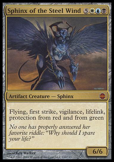 Magic The Gathering: Alara Reborn (Base Set) card 110 Sphinx of the Steel Wind