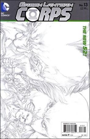 Green Lantern Corps (2011) issue 13-B 1:25 Wraparound Sketch Cover