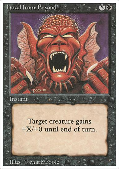 Magic the Gathering: Revised (Base Set) card 114 Howl from Beyond