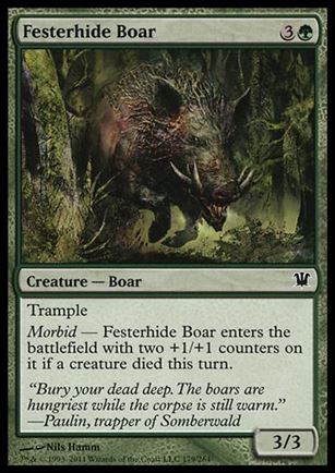 Magic the Gathering: Innistrad (Base Set) card 179 Festerhide Boar