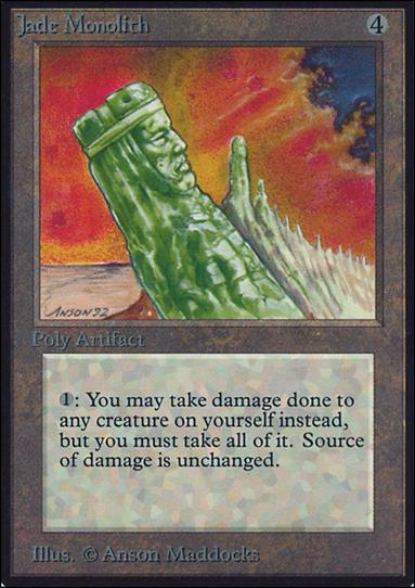 Magic the Gathering: Limited Edition Alpha (Base Set) card 253 Jade Monolith