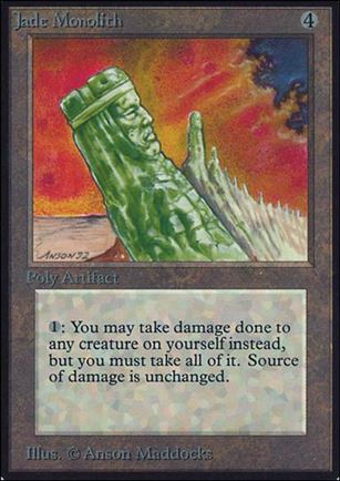 Magic the Gathering: Limited Edition Alpha (Base Set) card 253 Jade Monolith